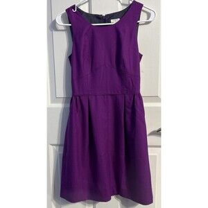 J.CREW Sheath Wool Blend Dress Lined Sleeveless Work Career Purple Women Size 00